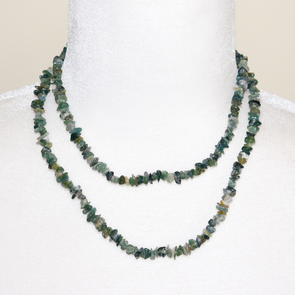 Green Gemstone Beaded Necklace